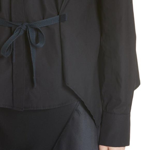 NWT Vince Tie Front Cotton Blouse - Picture 4 of 7